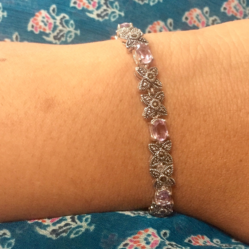 Sparkly lavender crystal tennis bracelet